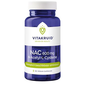 Vitakruid - NAC 600mg N-Acetyl-L-Cysteine - 60 v-caps