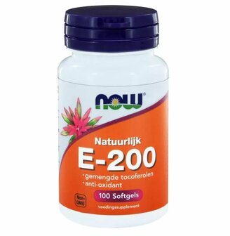 NOW - Vitamine E-200 - 100 softgels