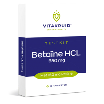 Vitakruid - Betaine HCL 650 mg &amp; pepsine 160 mg testkit - 10 tabletten