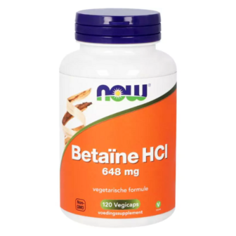 NOW - Betaine HCL 648mg - 120 vegetarische capsules