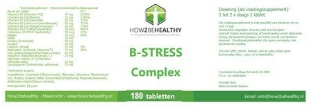 How2behealthy - B-STRESS Complex - 180 tabletten