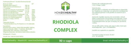 How2behealthy - Rhodiola Complex - 60 tabletten