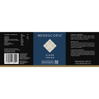 Mindscopic - Clear Focus - 50 vegan capsules - 1