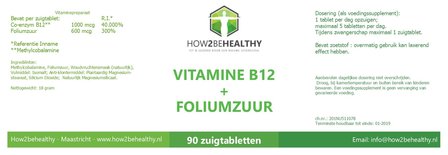 Vitamine B12 + Foliumzuur 90 zt